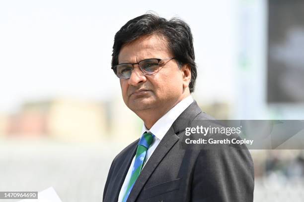 Match referee Javagal Srinath during the 2nd One Day International between Bangladesh and England at Sher-e-Bangla National Cricket Stadium on March...