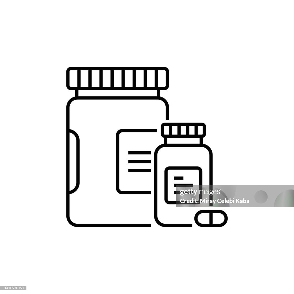 Pillbox, Gesundheitswesen und Medizin Line Icon