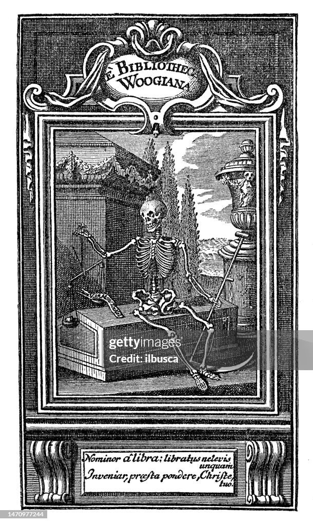 Antique Bookplate: Bibliotheca Woogiana