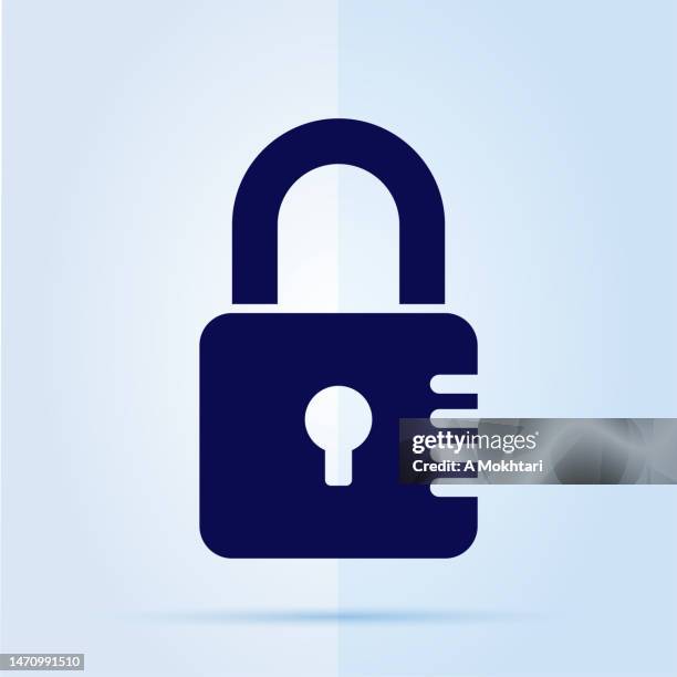 padlock icon. - lock logo stock illustrations