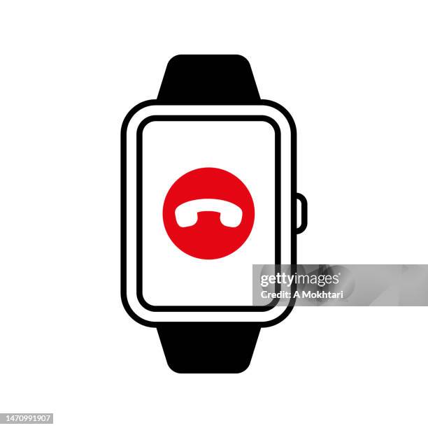 smart watch and phone call. - call me gesture stock illustrations