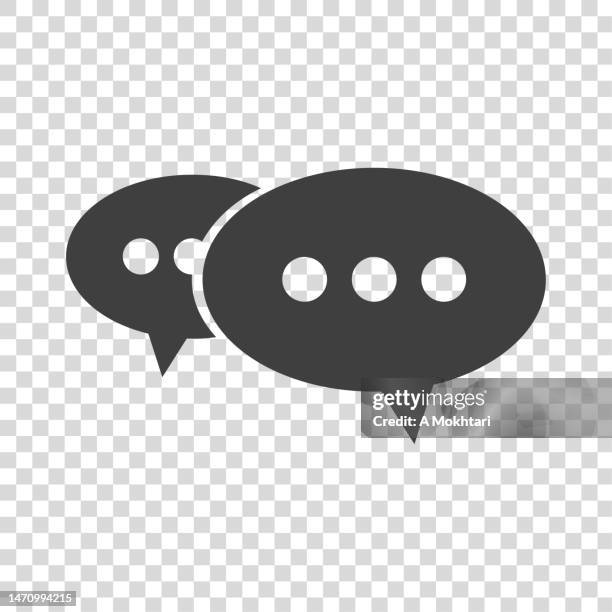 speech bubble icon. - thought bubble transparent stock illustrations