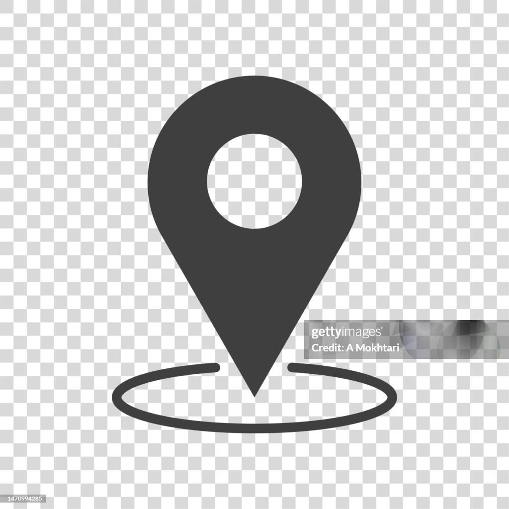 GPS landmark icon.