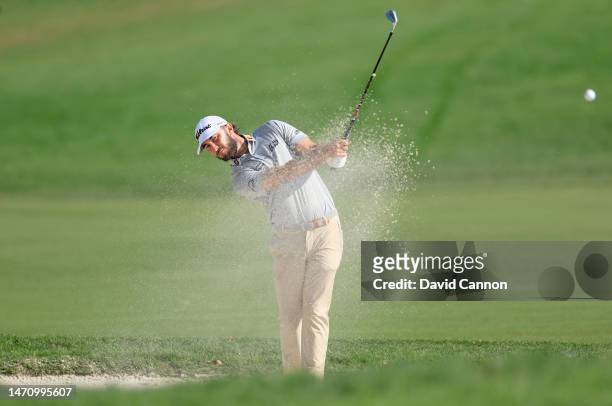 Max Homa of The United States plays his second shot on the 16th hole during the second round of the Arnold Palmer Invitational presented by...