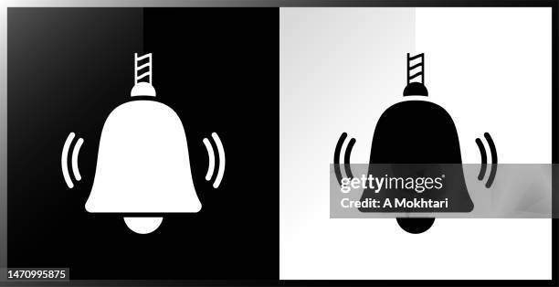 bell icon. - notification bell stock illustrations