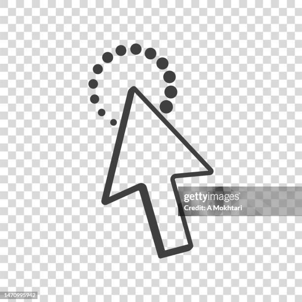 cursor icon on transparent background. - mouse click icon transparent background stock illustrations