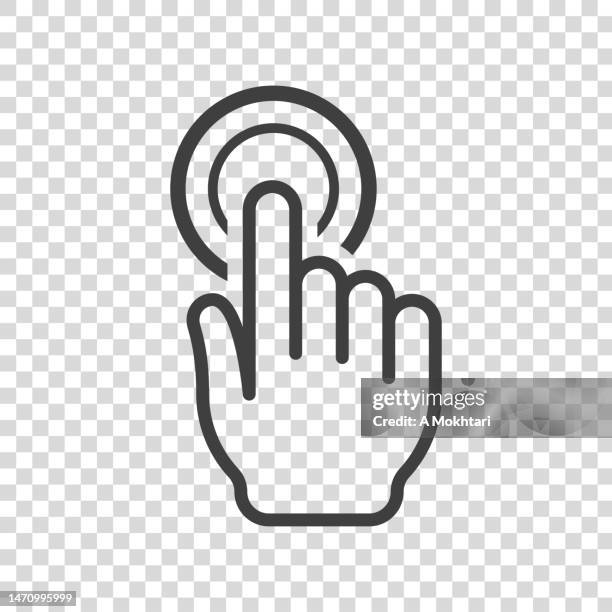 hand cursor icon. - power button finger stock illustrations