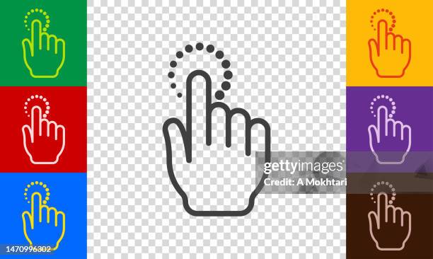 hand cursor icons set. - interactivity stock illustrations