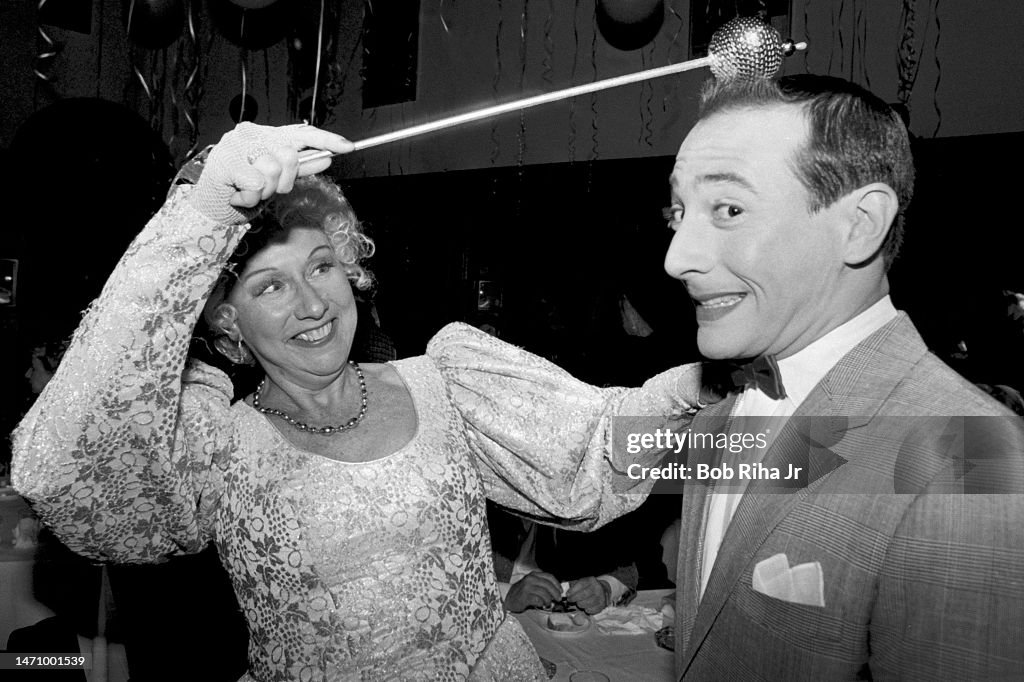 Paul Reubens and Jean Stapleton at Cast Party