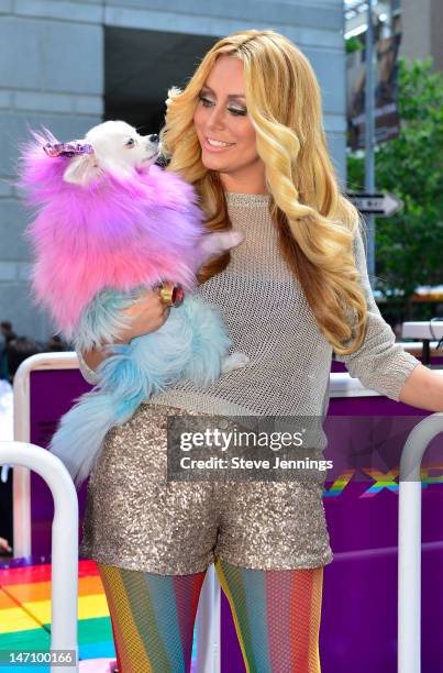 Aubrey O'Day appears on the Virgin America "Ride With Pride" Float at the San Francisco Gay Pride Parade on June 24, 2012 in San Francisco,...