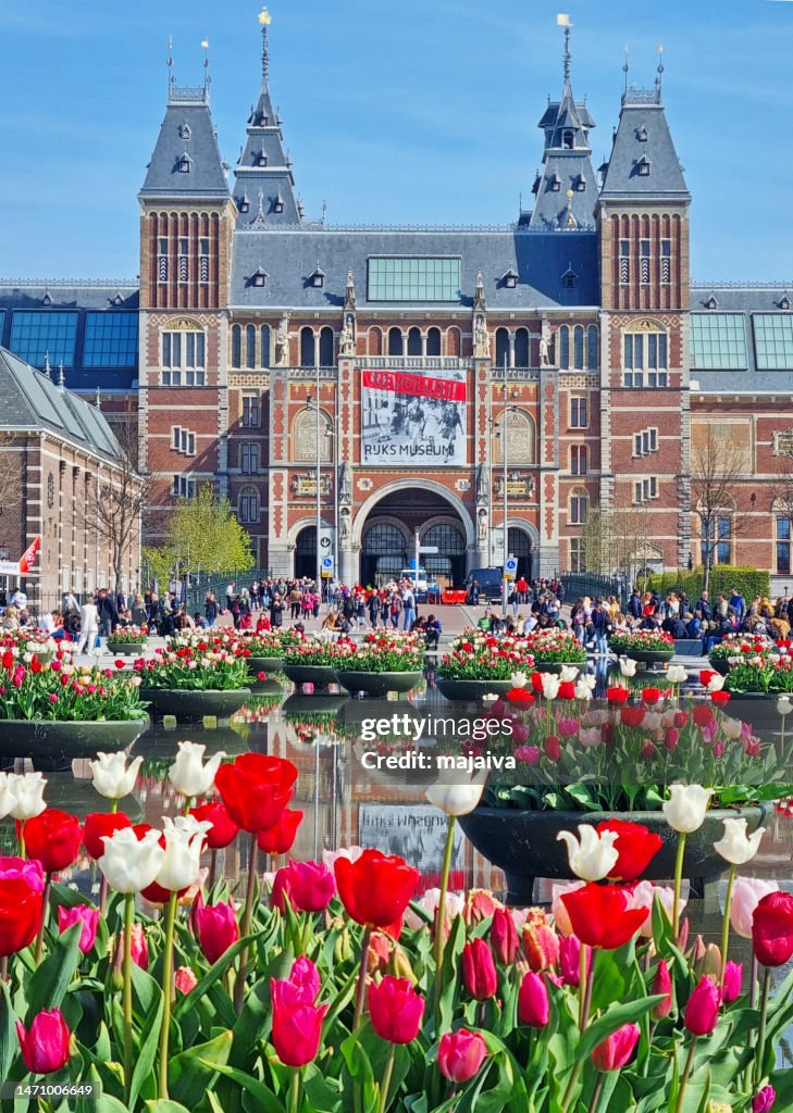 Rijksmuseum on Museumplein, Amsterdam, Netherlands