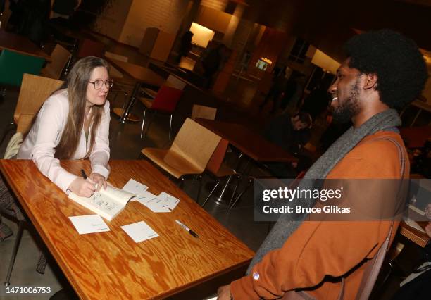 Sarah Ruhl during a book signing and celebration of Milkweed Editions & Signature Theatre's world premiere of the stage adaption of "Letters From...