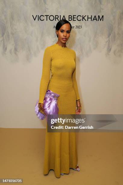 Sabrina Dhowre Elba attends the Victoria Beckham FW23 show during Paris Fashion Week on March 03, 2023 in Paris, France.