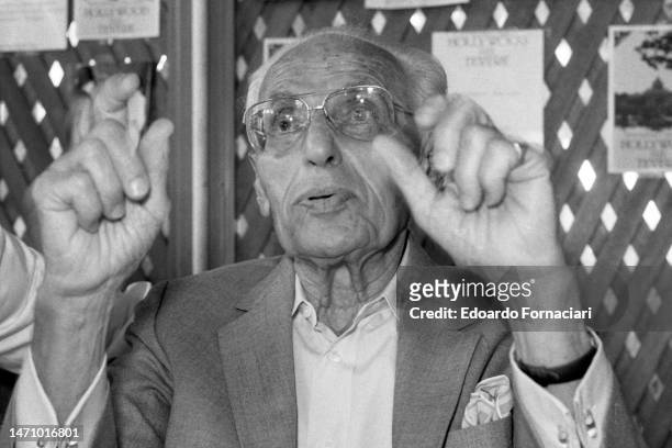 American film director George Cukor during the Venice Film Festival, Venice, Italy, September 4, 1982. During the festival, he had received an...