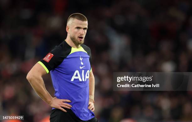 Eric Dier of Tottenham Hotspur during the Emirates FA Cup Fifth Round match between Sheffield United and Tottenham Hotspur at Bramall Lane on March...