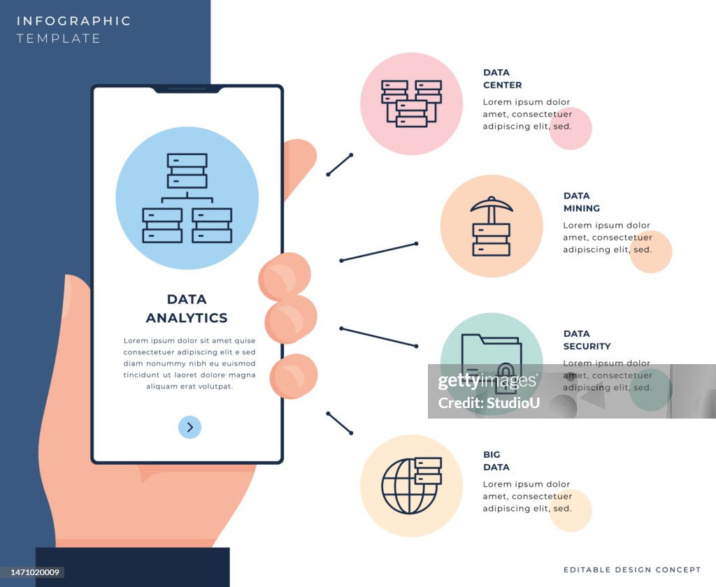 Data Analytics Inforgraphics Data Analytics Infographic Design Template High-Res Vector Graphic ...