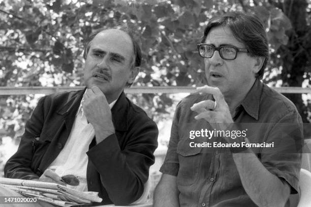 Italian sibling film directors Vittorio and Paolo Taviani during the Venice Film Festival, Venice, Italy, September 6, 1983. They were there to...