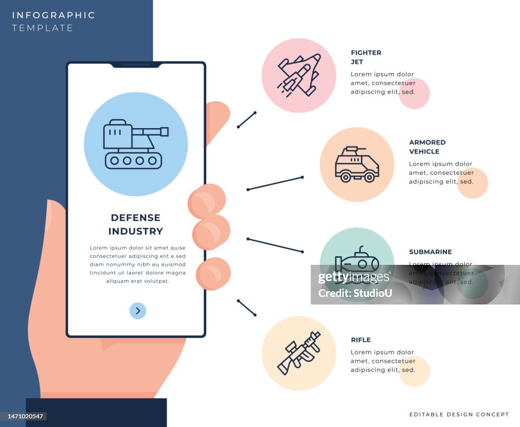 Dod Graphics Defense Industry Infographic Design Template High-Res Vector Graphic ...