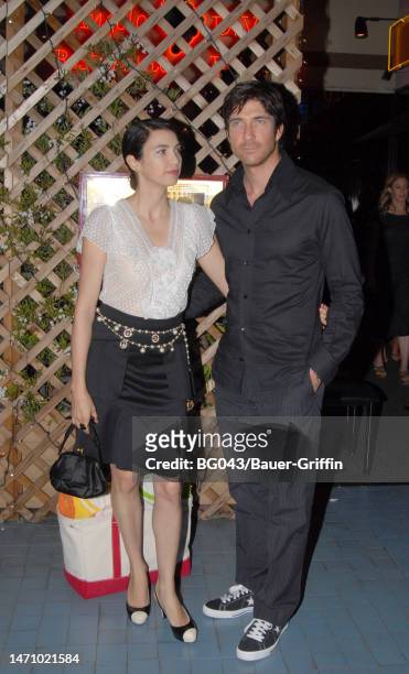 Shiva Rose and Dylan McDermott are seen on July 20, 2006 in Los Angeles, California.