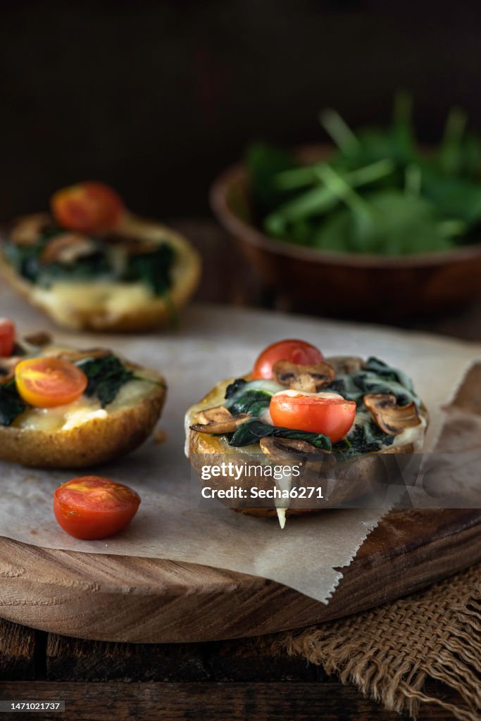 Stuffed baked potatoes