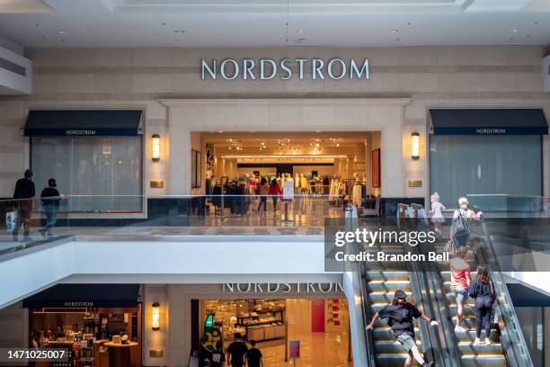 Shoppers walk into a Nordstrom department store at the Barton Creek Square shopping center on March 03, 2023 in Austin, Texas. Nordstrom earnings...