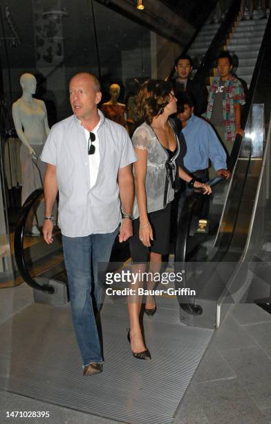 Bruce Willis and Brooke Burke are seen on July 09, 2006 in Los Angeles, California.