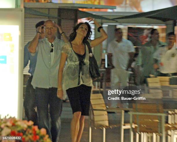 Bruce Willis and Brooke Burke are seen on July 09, 2006 in Los Angeles, California.