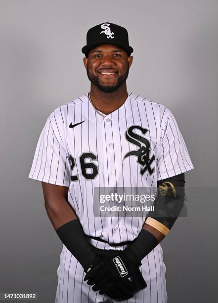 Hanser Alberto of the Chicago White Sox poses for a portrait during MLB photo day at Camelback Ranch on February 22, 2023 in Glendale, Arizona.