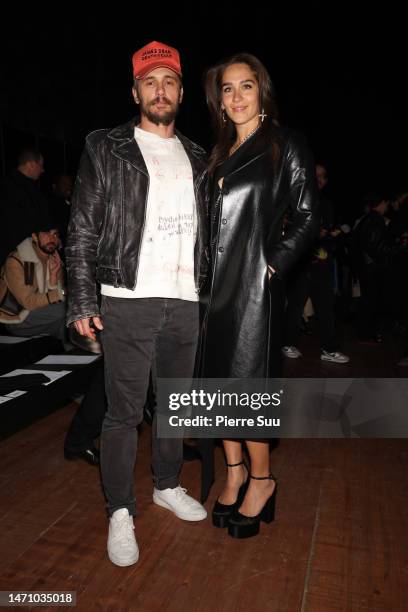 James Franco and Isabel Pakzad attend the Coperni Womenswear Fall Winter 2023-2024 show during Paris Fashion Week on March 03, 2023 in Paris, France.