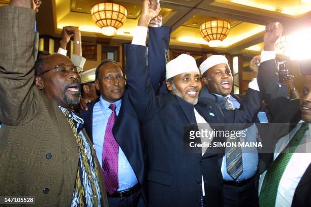 Somali leaders including Mauulid Man leader of the Bantu, Abdullahi Yussuf leader of Puntland adminstration, Abdulkassim Salat Hassan president of...