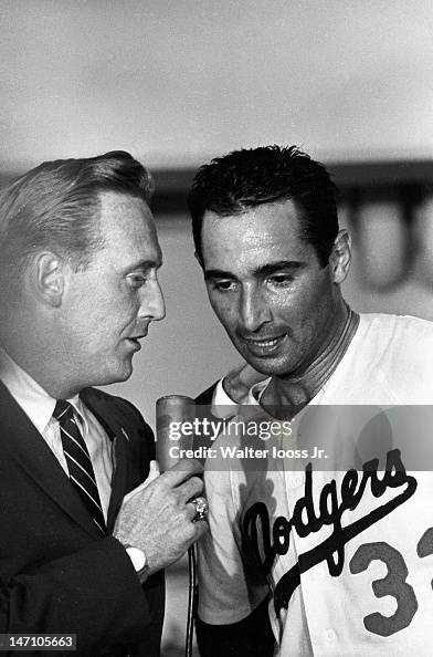 8x10 Glossy Photo - Don Drysdale, Vin Scully, Sandy Koufax - Baseball Legends Image #1