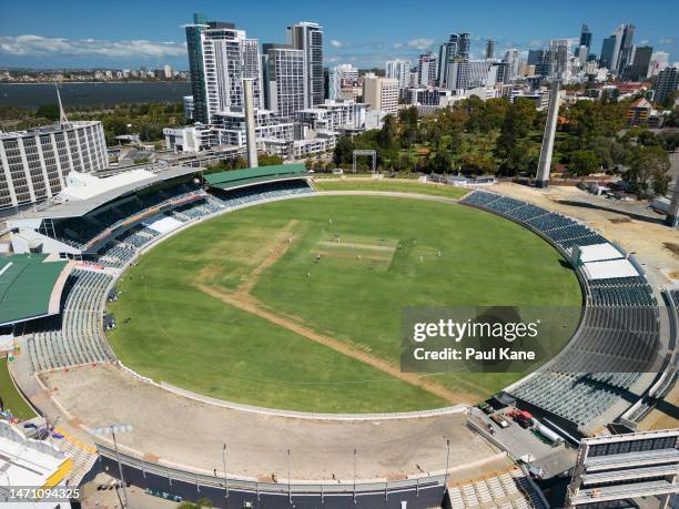 General view of play during the Sheffield Shield match between Western Australia and South Australia at WACA, on March 04 in Perth, Australia.