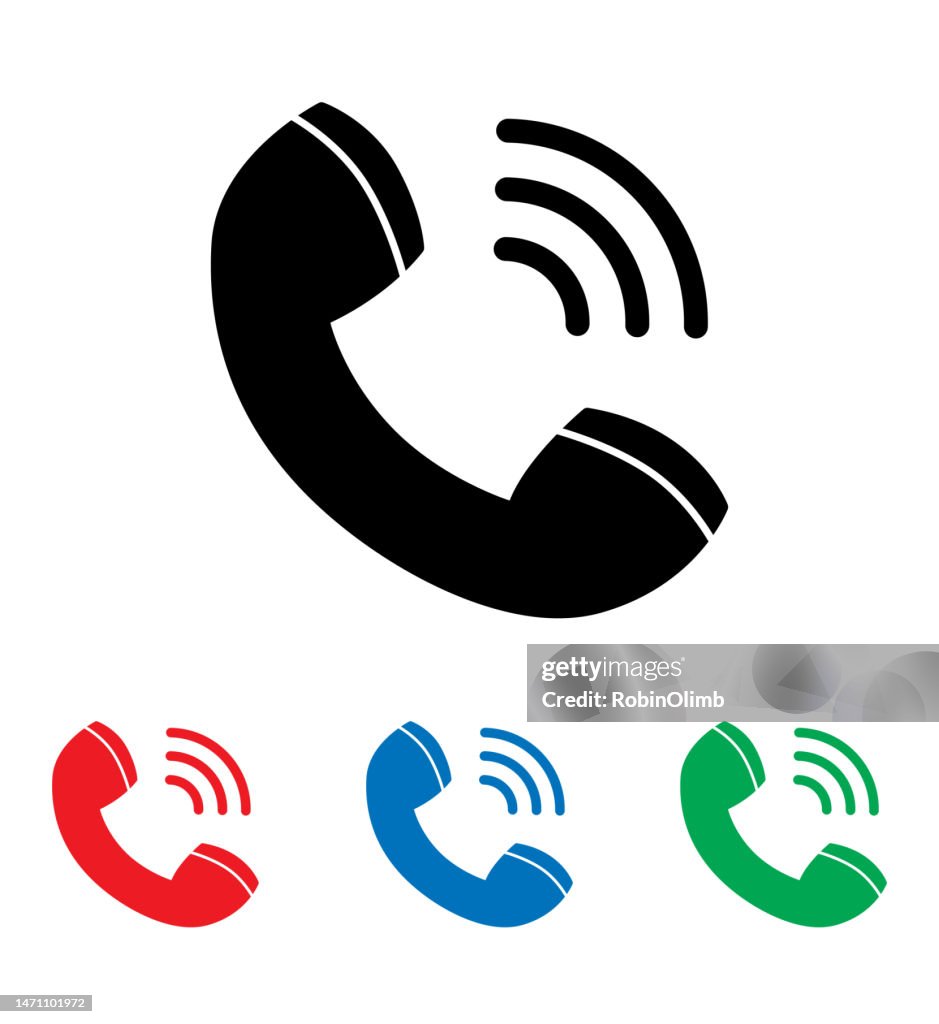 Telephone Receiver Icon Set