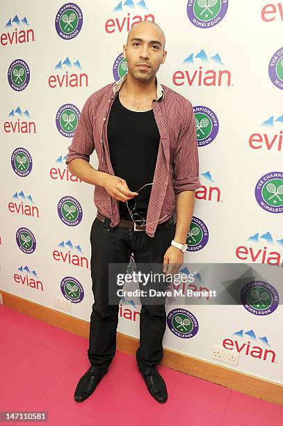 Actor Alex Lanipekun attends the evian 'Live young' VIP Suite at Wimbledon on June 25, 2012 in London, England.