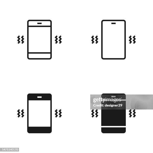smartphone vibration icon. - shaking stock illustrations