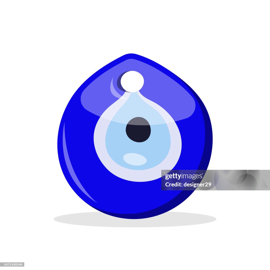 Turkish Evil Eye Icon Vector Design.