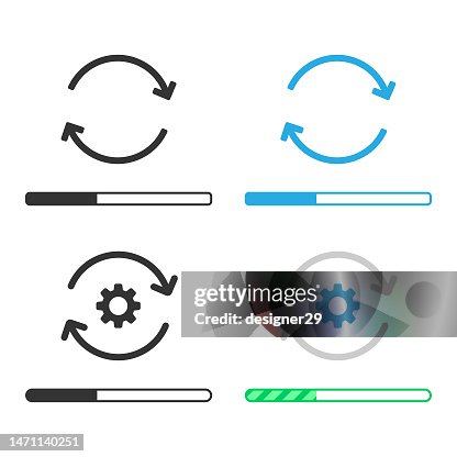 Update Icon Set Vector Design on White Background. Update Icon Set Vector Design on White Background.
