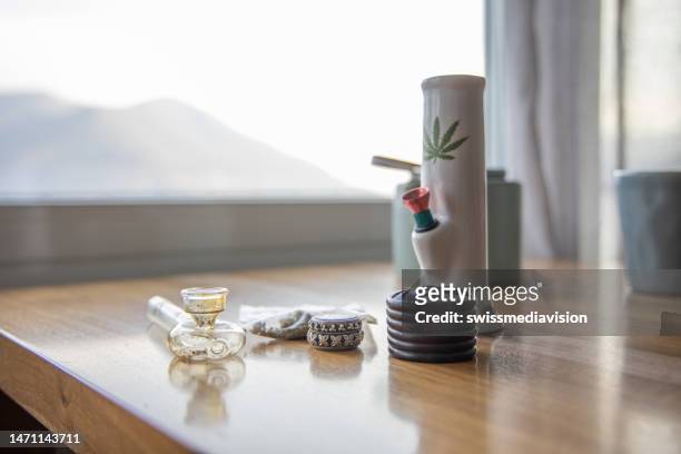 cannabis use at home - marijuana herbal cannabis stock pictures, royalty-free photos & images