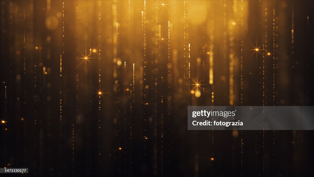 Golden Shining Glittery Background
