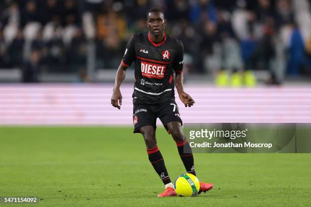 Maissa Ndiaye of Vicenza during the Serie C Coppa Italia Final First Leg match between Juventus Next Gen and Vicenza at Allianz Stadium on March 02,...