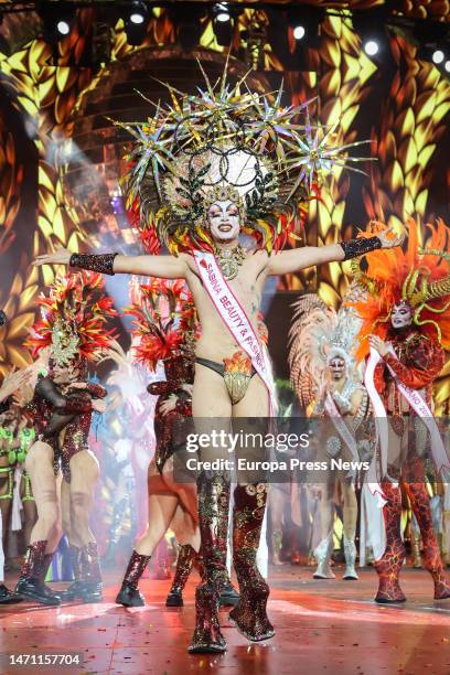 The winning Drag Queen during the Drag Queen Gala at the Santa Catalina Park, on March 3 in Las Palmas de Gran Canaria, Gran Canaria, Canary Islands,...