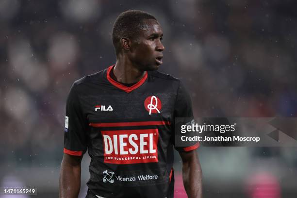 Maissa Ndiaye of Vicenza looks on during the Serie C Coppa Italia Final First Leg match between Juventus Next Gen and Vicenza at Allianz Stadium on...