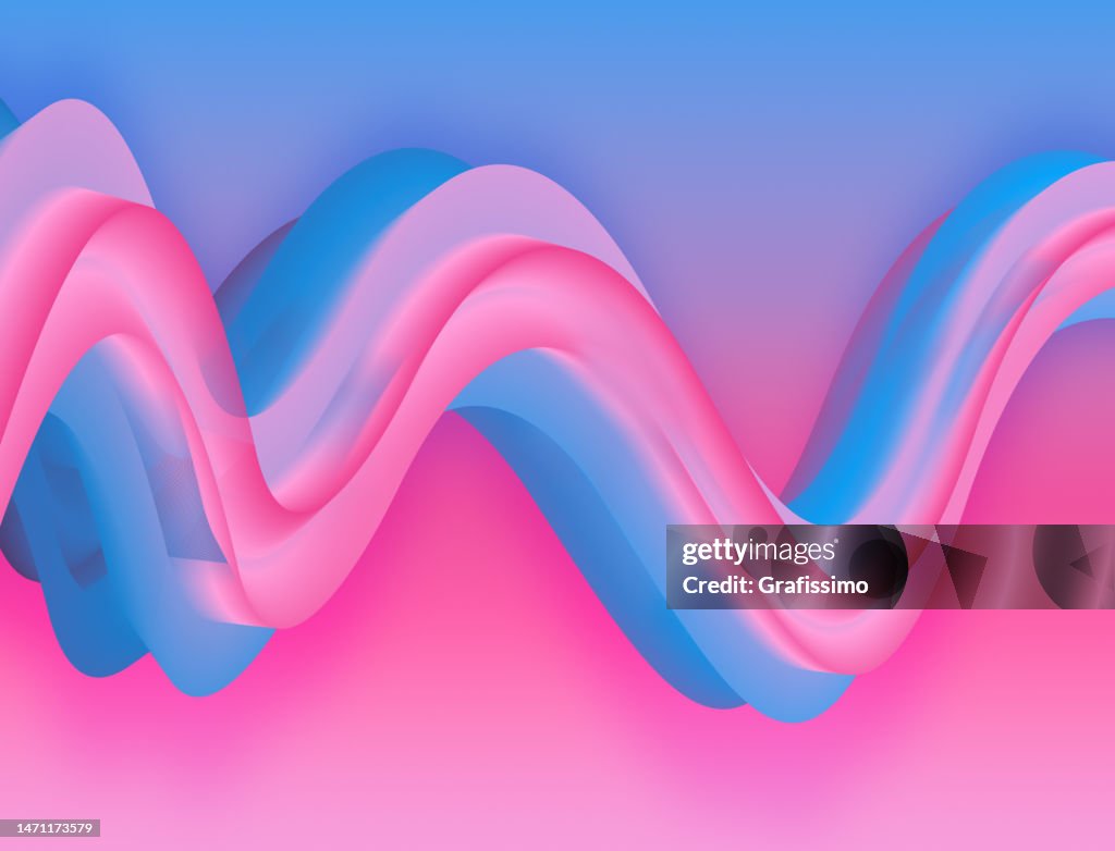 Wavy line design element floating in the air