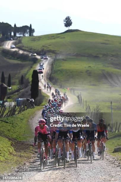 Tim Wellens of Belgium and UAE Team Emirates, Andrey Amador of Costa Rica and Team EF Education – Easypost, Thibaut Pinot of France and Team Groupama...