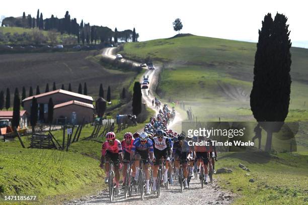 Tim Wellens of Belgium and UAE Team Emirates, Andrey Amador of Costa Rica and Team EF Education – Easypost, Thibaut Pinot of France and Team Groupama...
