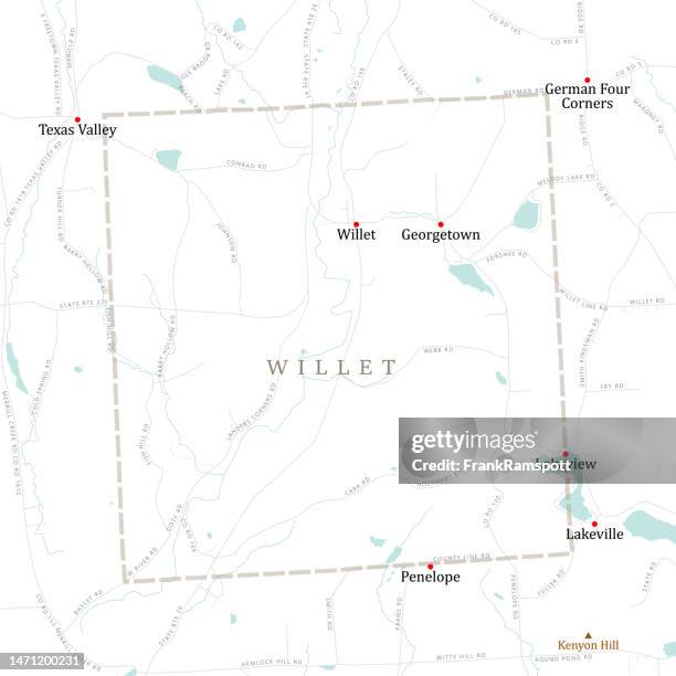 ny cortland willet vector road map - willet stock illustrations