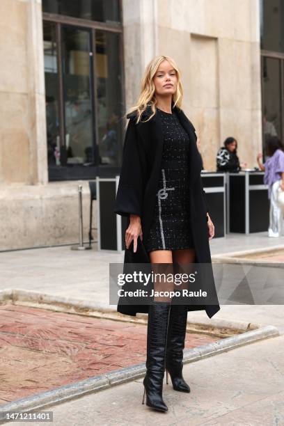 Frida Aasen attends the Elie Saab Womenswear Fall Winter 2023-2024 show as part of Paris Fashion Week on March 04, 2023 in Paris, France.