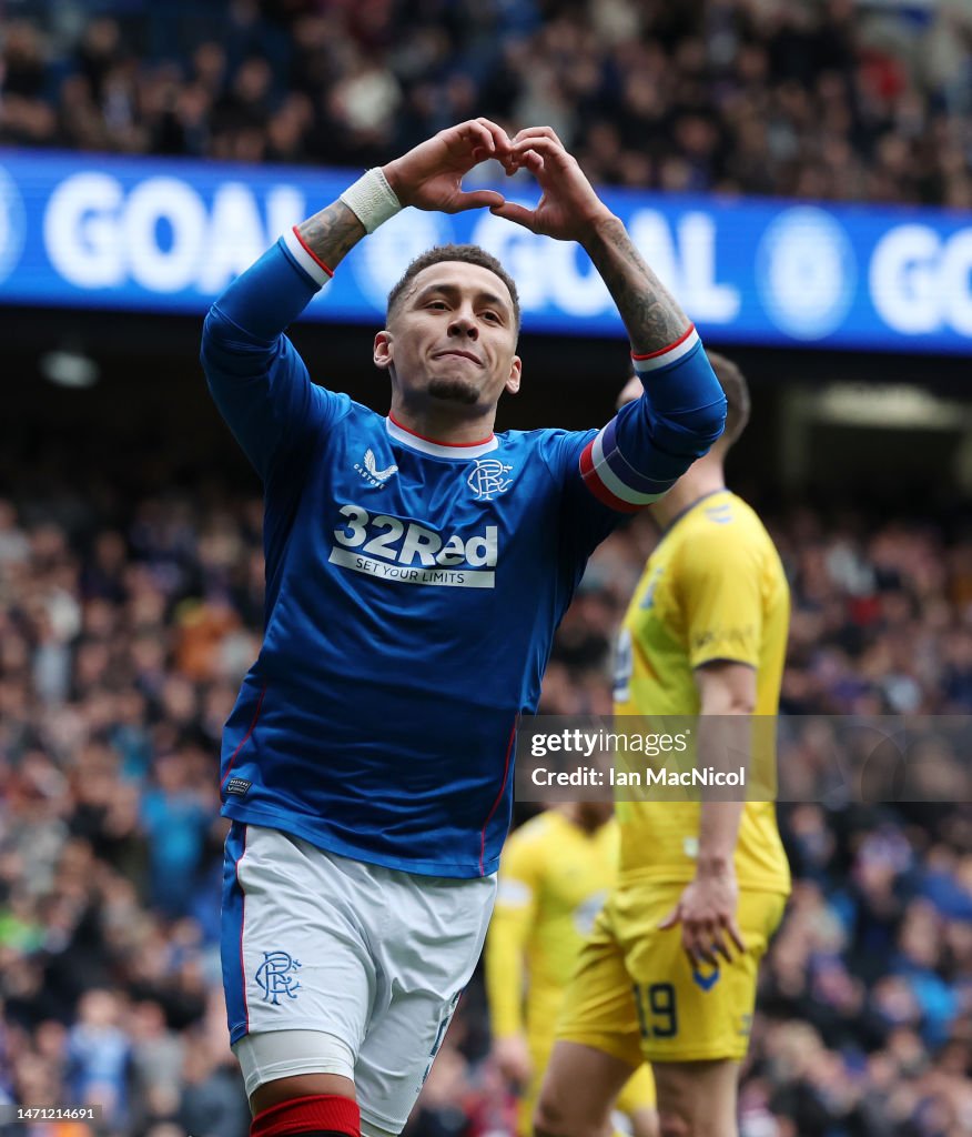 Killian Rangers Fc James Tavernier of Rangers celebrates after scoring his team's third ...
