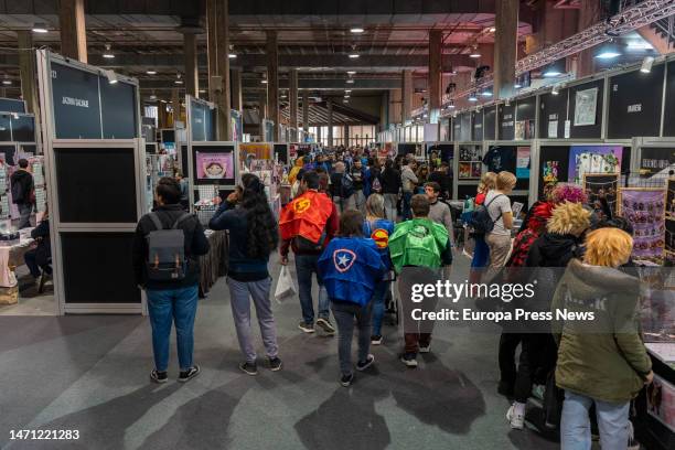 Number of young people attend the celebration of the third edition of the Salon del Comic de Valencia, on March 4 in Valencia, Valencian Community,...