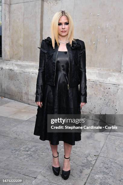 Avril Lavigne attends the Elie Saab Womenswear Fall Winter 2023-2024 show as part of Paris Fashion Week on March 04, 2023 in Paris, France.